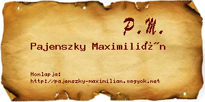 Pajenszky Maximilián névjegykártya